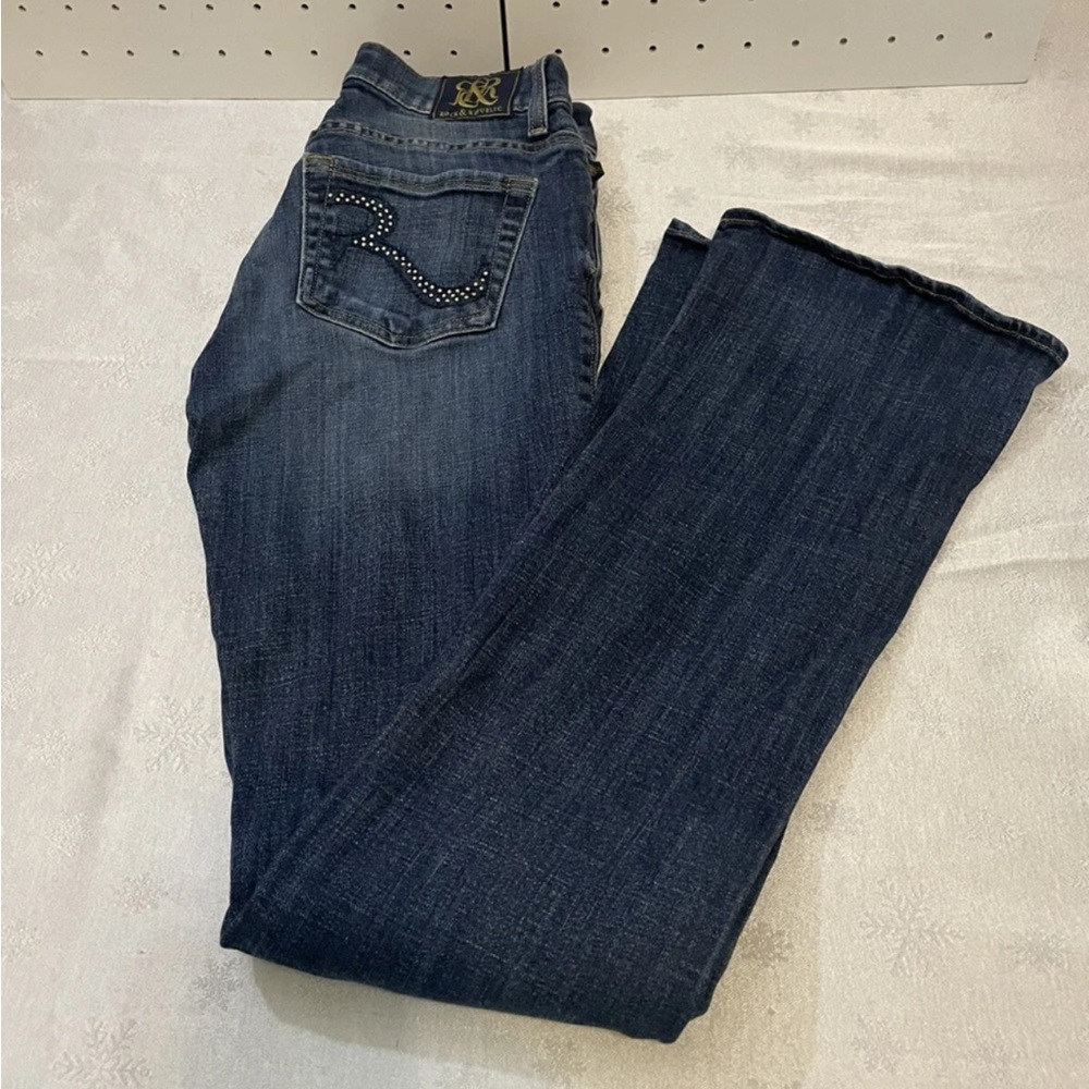 Rock & Republic Kasandra Dark Blue Bootcut Jean
